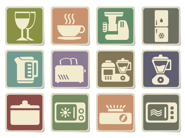 Кухонные принадлежности Icon Set — стоковый вектор