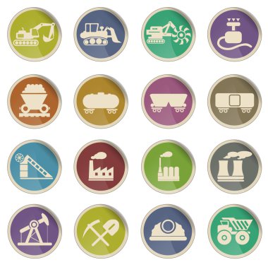 Factory and Industry icons clipart