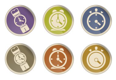 Farklı saatler simgeler