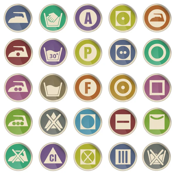 Signo de lavandería Silueta iconos Ilustraciones de stock libres de derechos