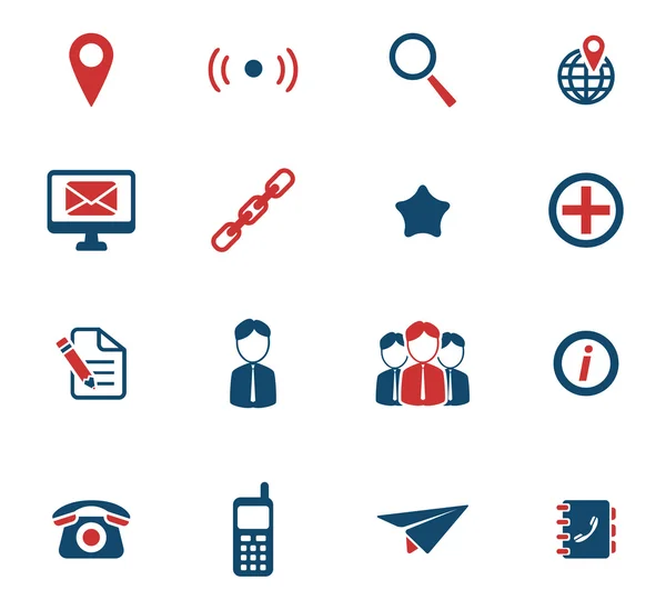 Contactos simplemente iconos — Vector de stock