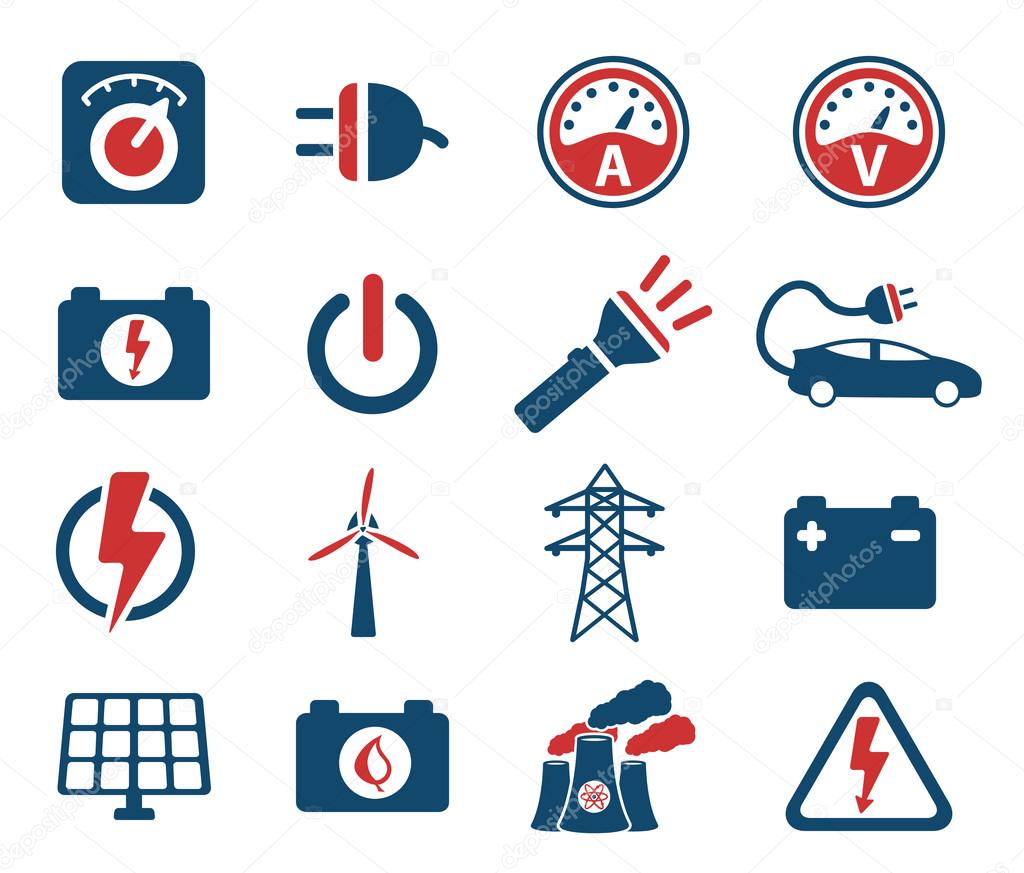 Electricity simply icons