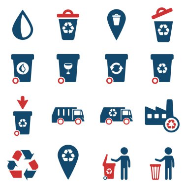 Garbage simply icons clipart