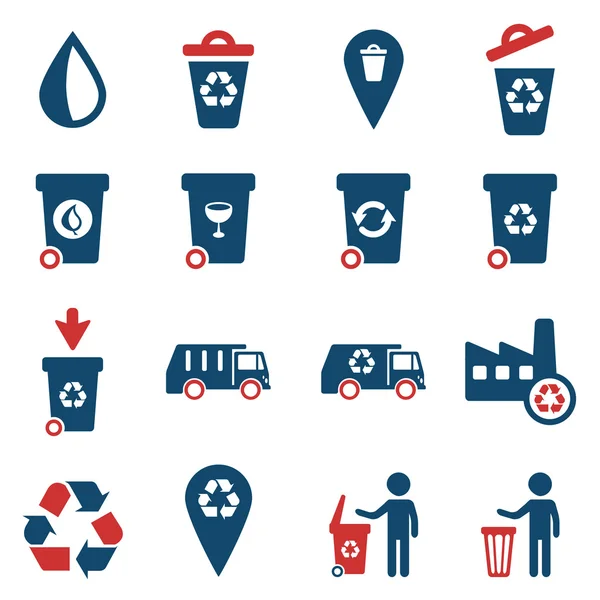 Lixo simplesmente ícones — Vetor de Stock