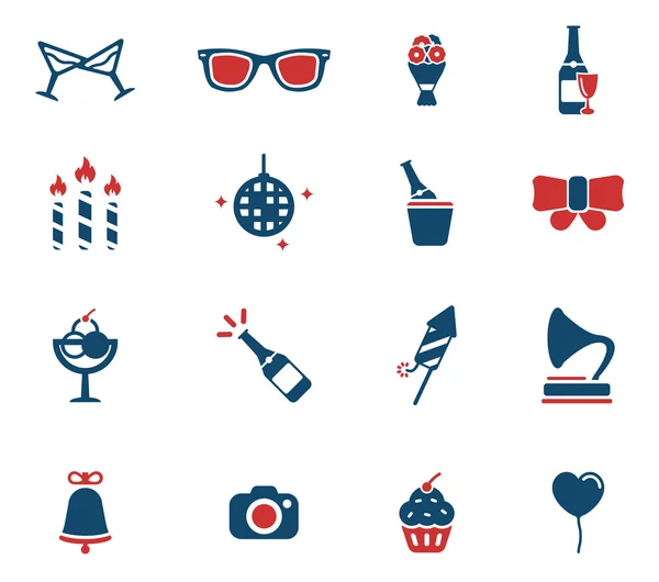 Party simply icons — Stock Vector