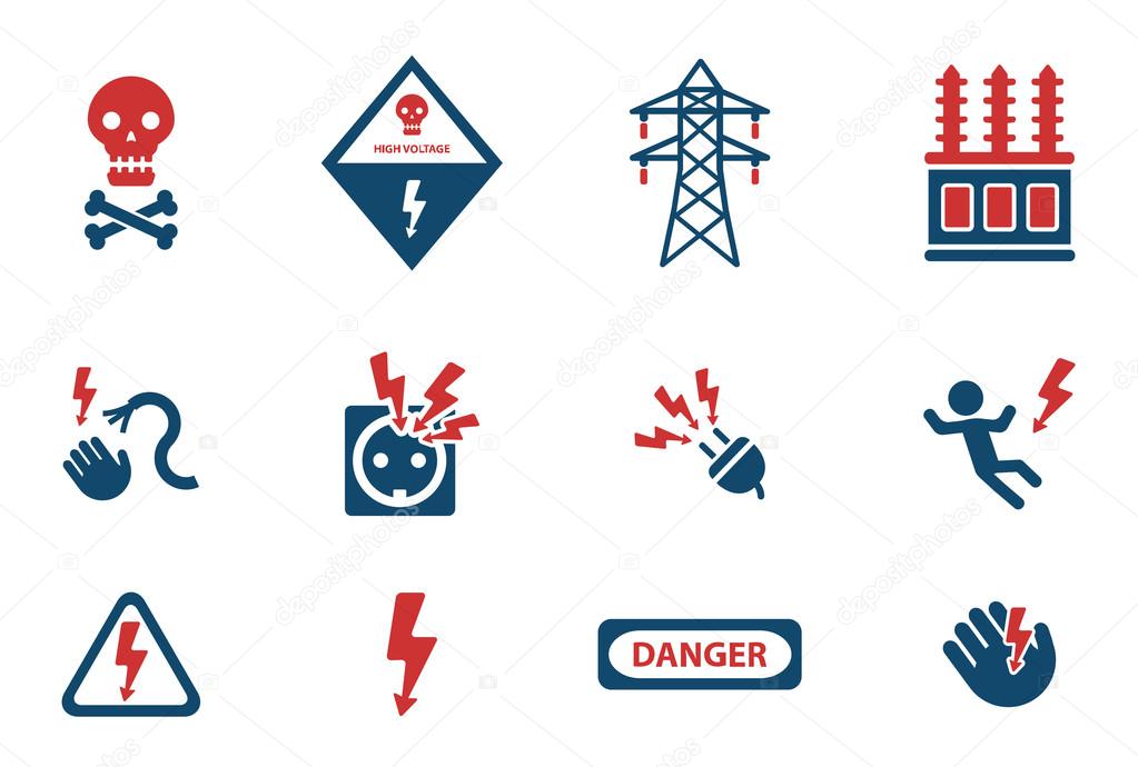 High voltage simply icons