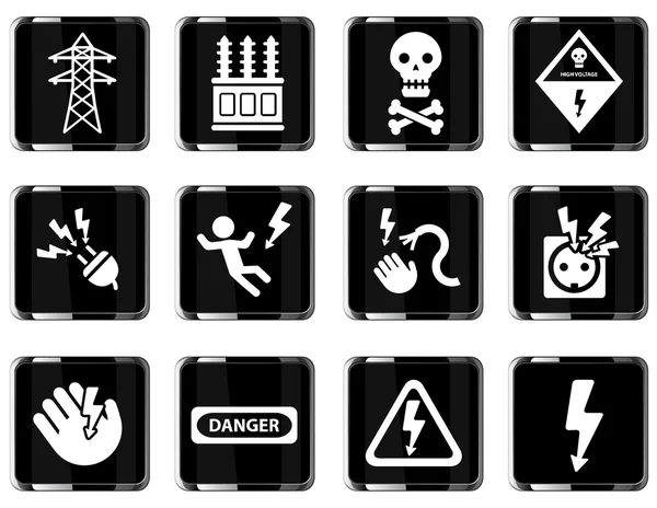 High voltage simply icons — Stock Vector