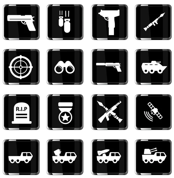 Military simply icons Royalty Free Stock Illustrations