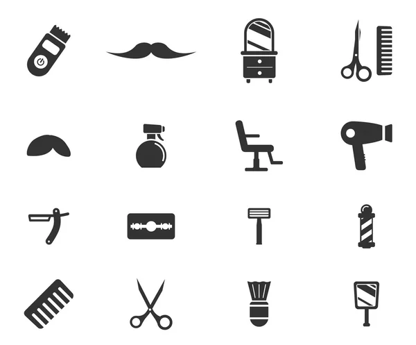 Barbershop gewoon pictogrammen — Stockvector