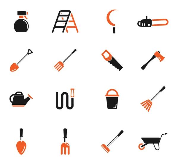 Garden tools simply icons — Stock Vector