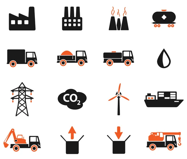 Iconos industriales simples — Archivo Imágenes Vectoriales