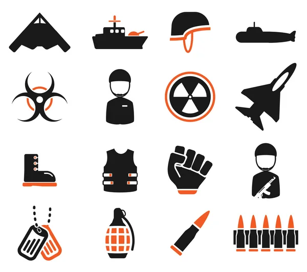 Military simply icons — Stock Vector