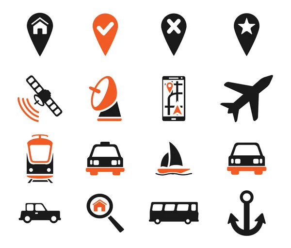 Navigation simply icons — Stock Vector
