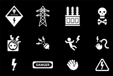 Yüksek gerilim sadece simgeleri