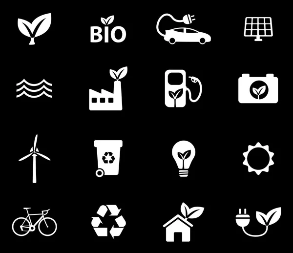 Alternative energy simply icons — Stock Vector