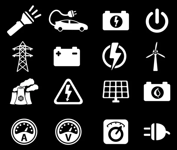Energii elektrycznej po prostu ikony — Wektor stockowy