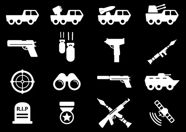 Military simply icons — Stock Vector