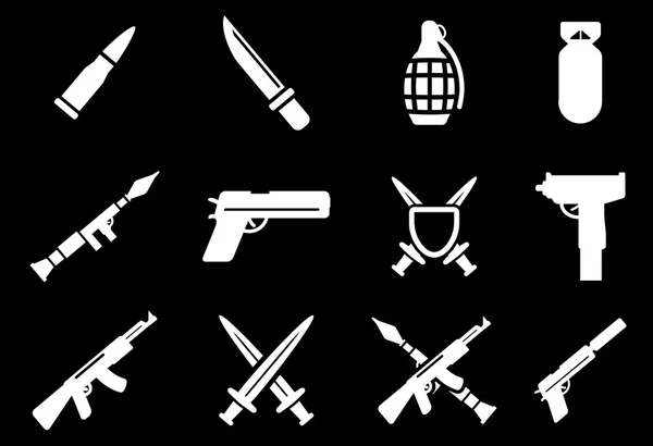 Weapon simply icons — Stock Vector