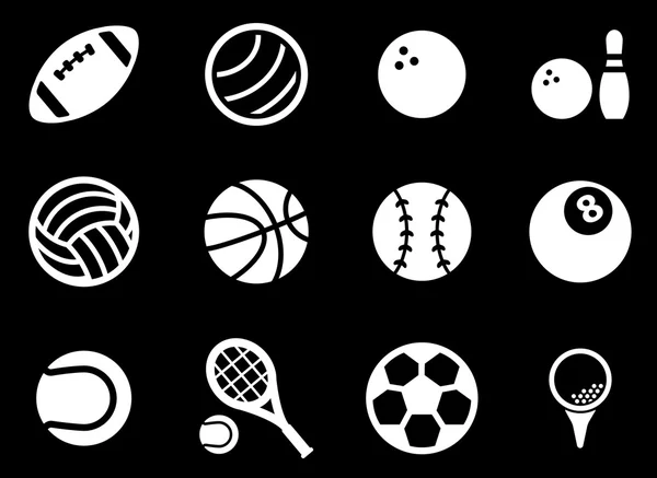 Sport balls simply icons — Stock Vector