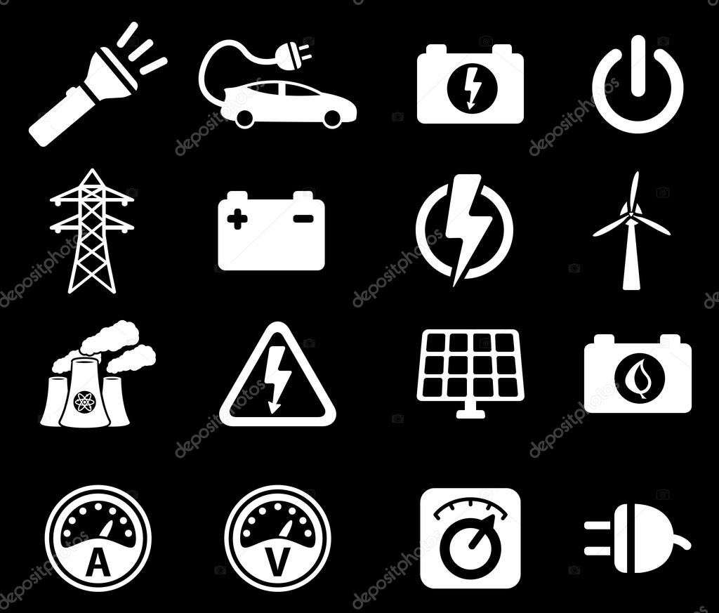 Electricity simply icons