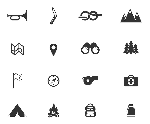 Boy scout simplemente iconos — Vector de stock