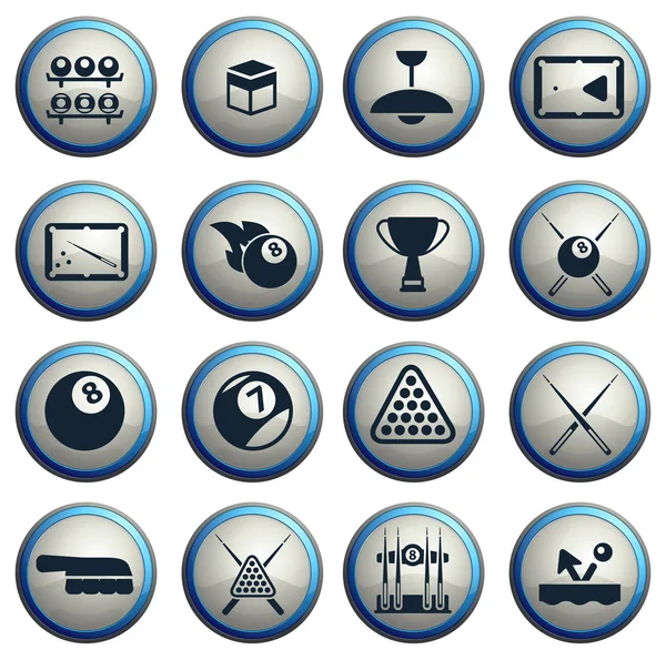 Billiards simply icons — Stock Vector