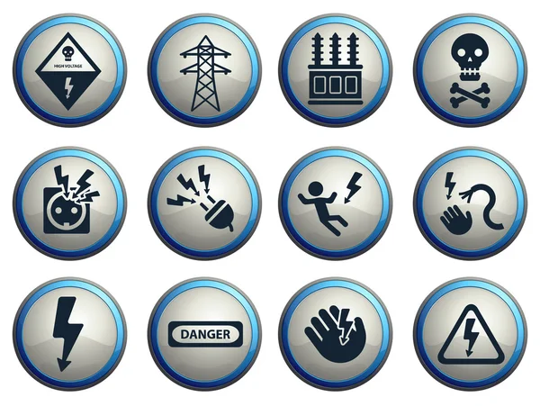 High voltage simply icons — Stock Vector