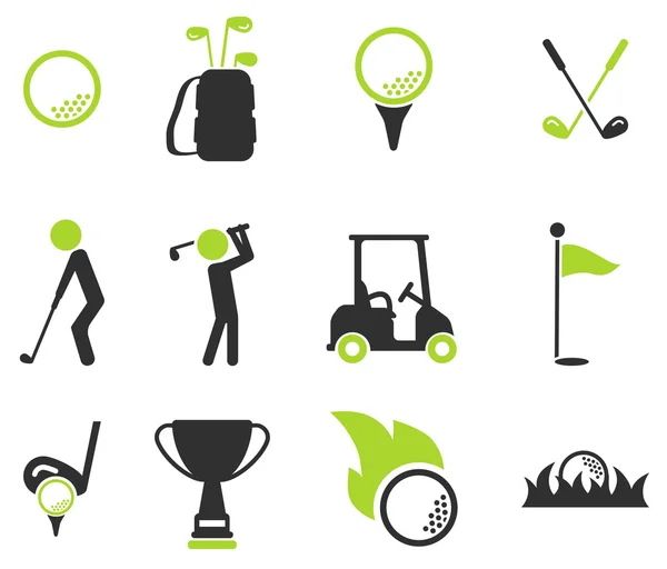 Golf simplemente iconos — Archivo Imágenes Vectoriales