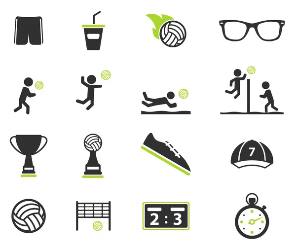 Volleyball simply icons — Stock Vector