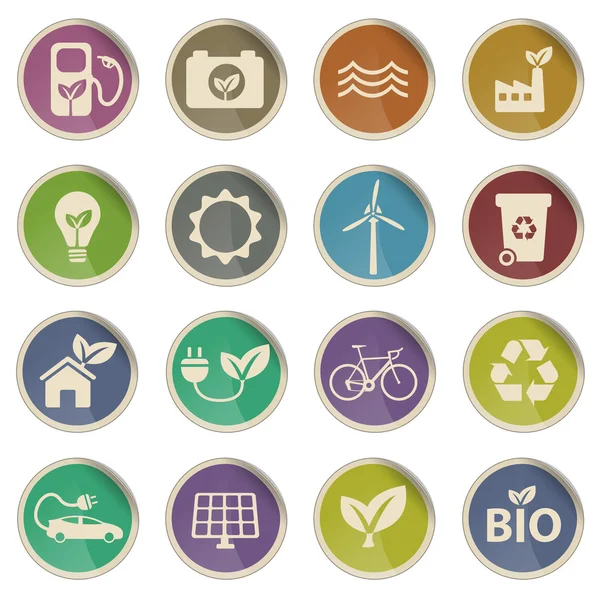 Alternative energy simply icons — Stock Illustration Alternative energy simply icons Vector Graphics