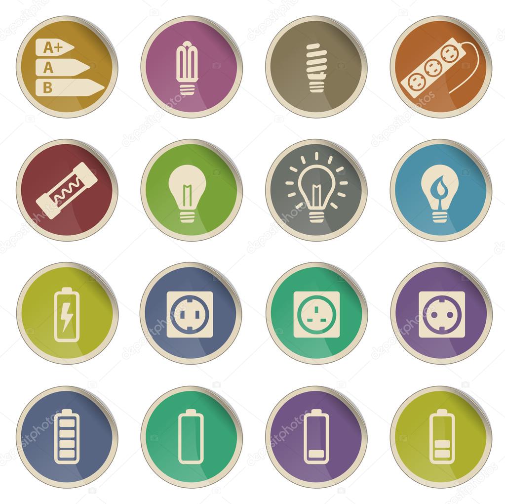 Electricity simply icons