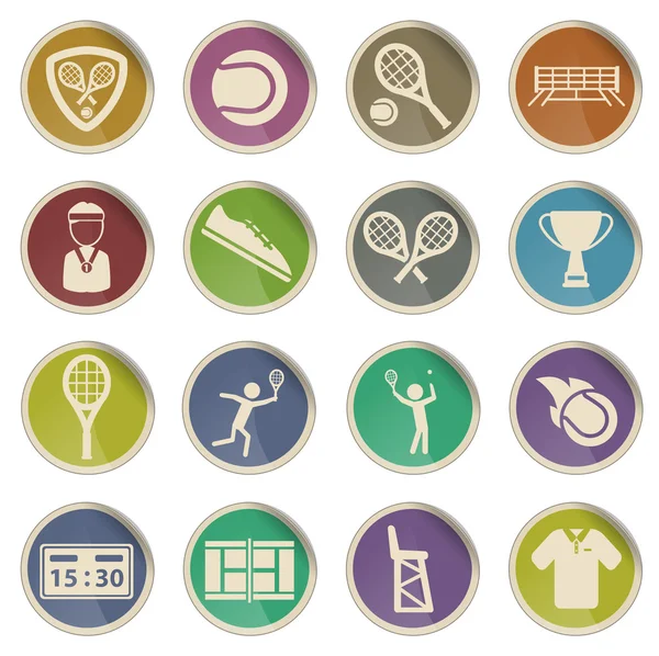 Tennis simply icons — Stock Vector