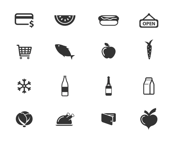 Grocery simply icons — Stock Vector