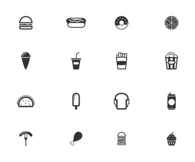 Fast food sadece simgeleri