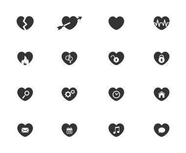 Sadece simgeleri kalp