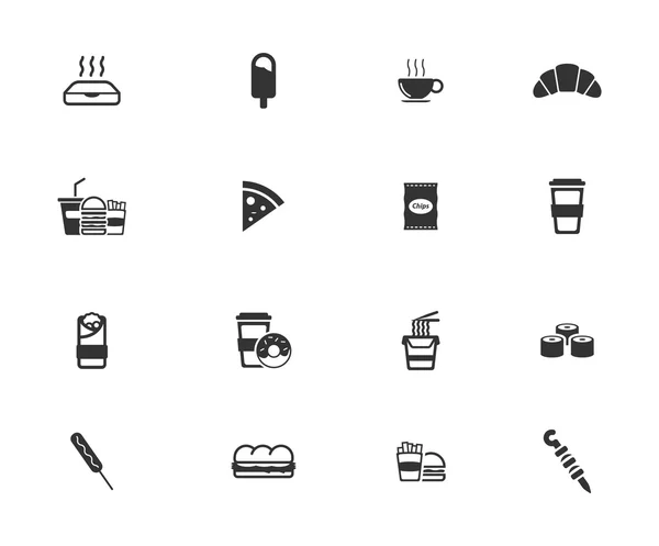 Comida rápida simplemente iconos — Vector de stock