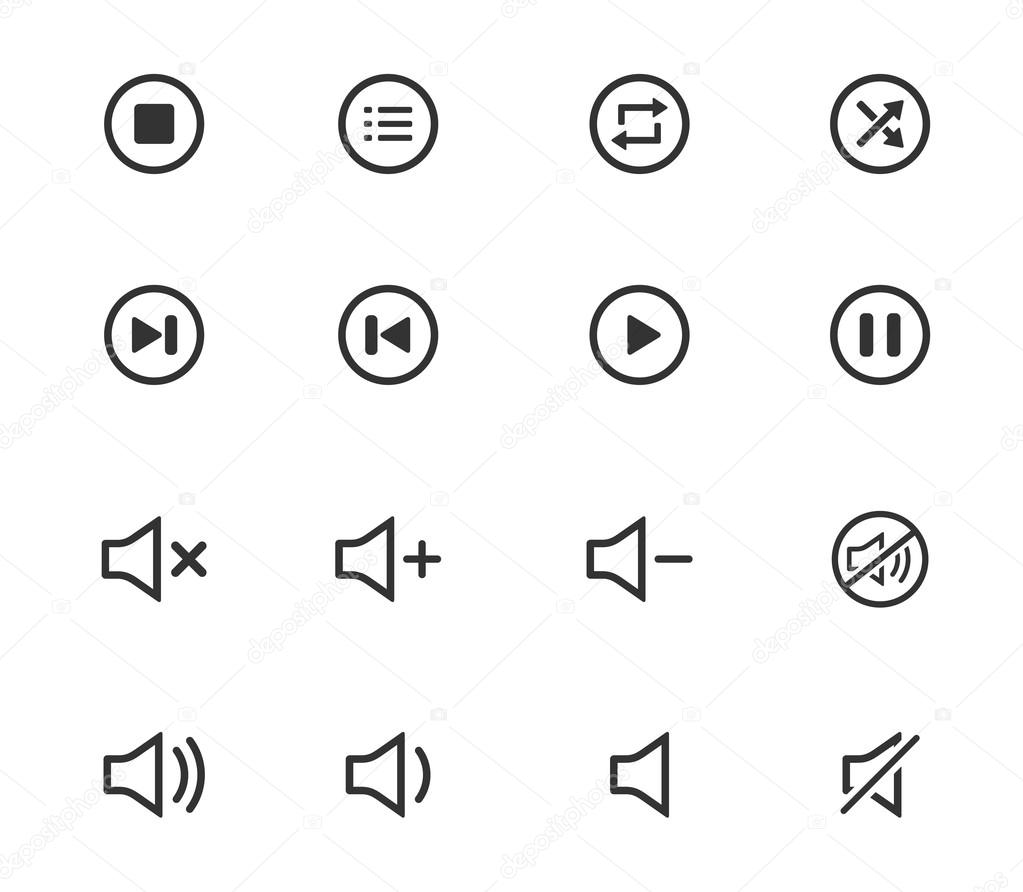 Media player icons