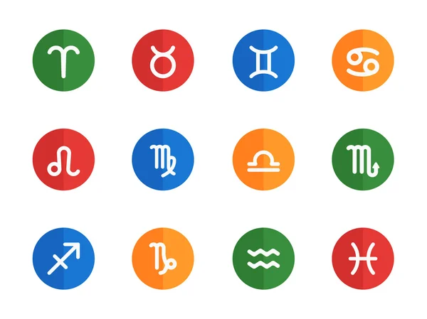 Zodiac icons set — Stock Vector
