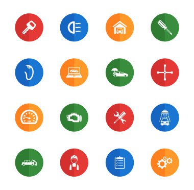 Araba Servis sadece simgeleri