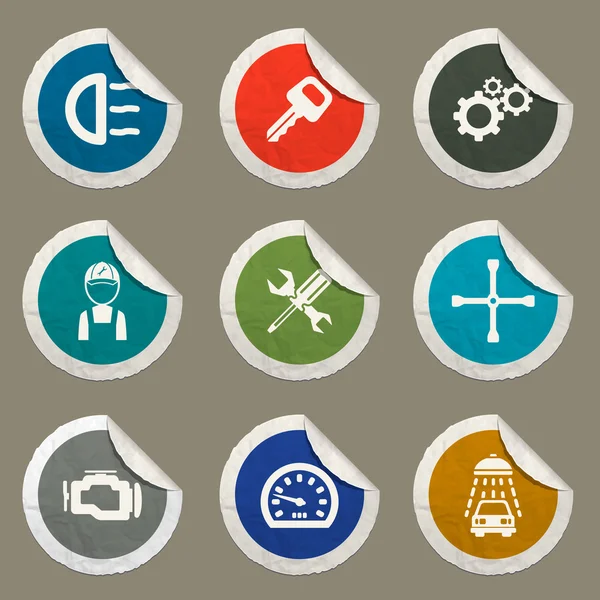 Car service simply icons — Stock Vector