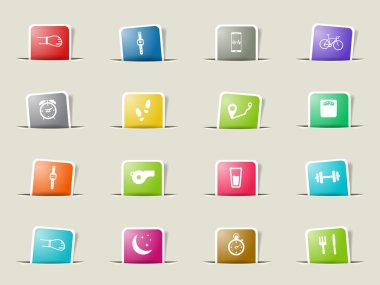 Koşu ve egzersiz sadece simgeleri