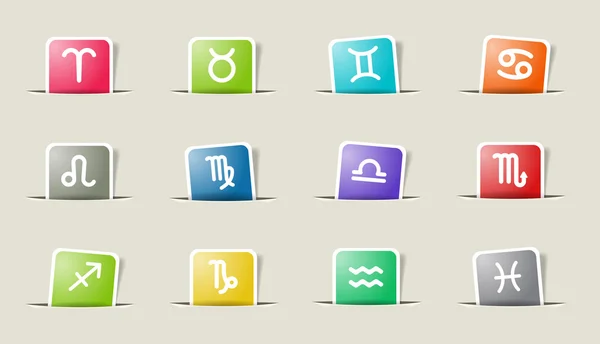 Zodyak Icon set — Stok Vektör