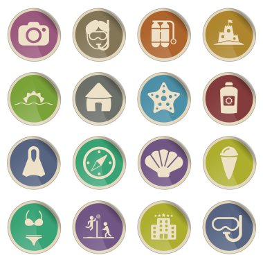 Sadece simgeleri plaj