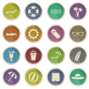 Sadece simgeleri plaj