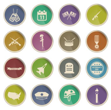 Gaziler günü kağıt simgeler web için