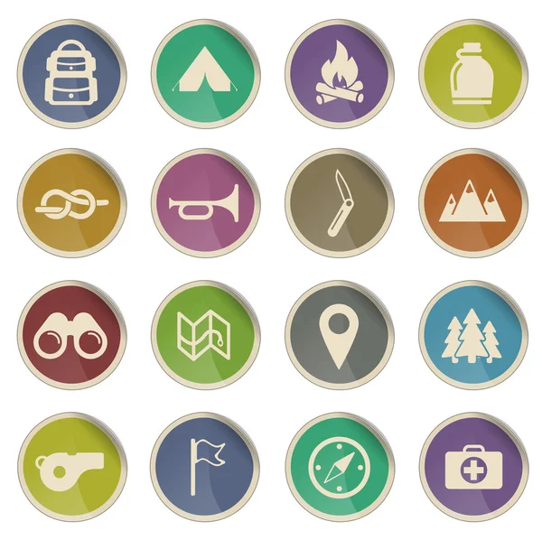 Boy Scout Label icons — Stock Vector