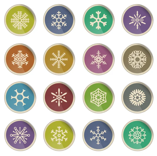 Snowflakes simply icons — Stock Vector