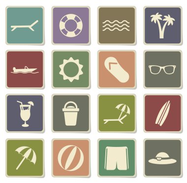 Sadece simgeleri plaj