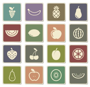 Sadece simgeleri meyveler