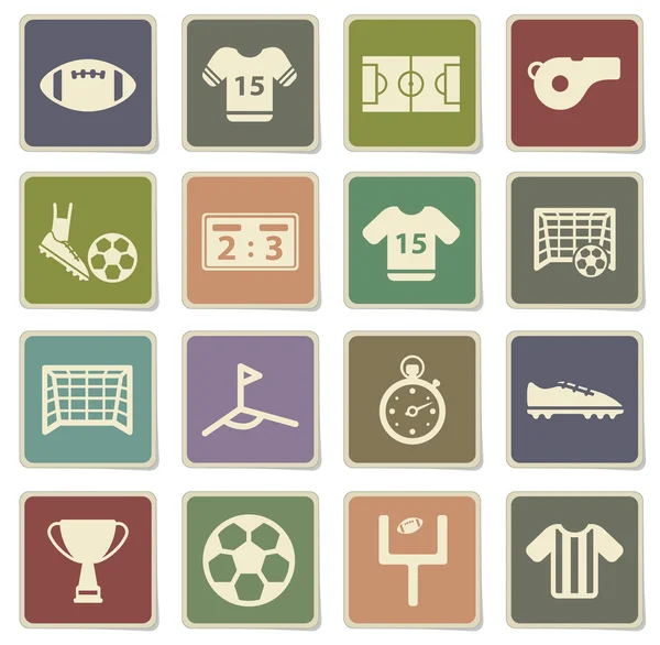 Football simply icons — Stock Vector